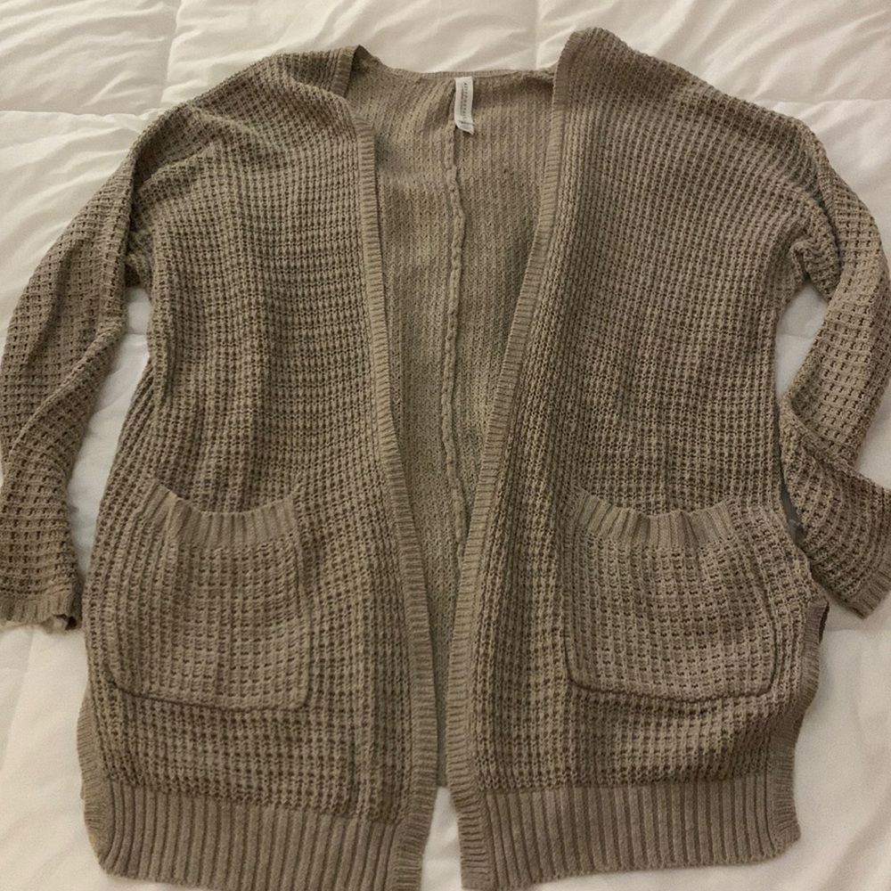 Oversized Tan Cardigan
